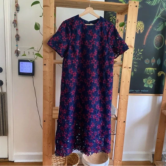 Tuckernuck Pomander Place Midnight Floral Lace Seraphina Midi Dress - Picture 8 of 16